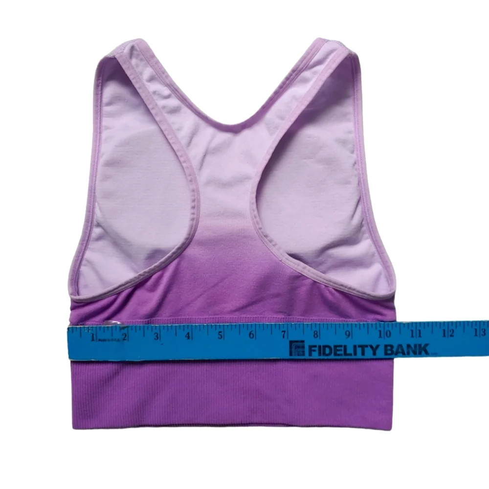 VICTORIA'S SECRET PINK SPORT Racerback Seamless SportsBra Top Lined Ombre XS - Picture 8 of 8
